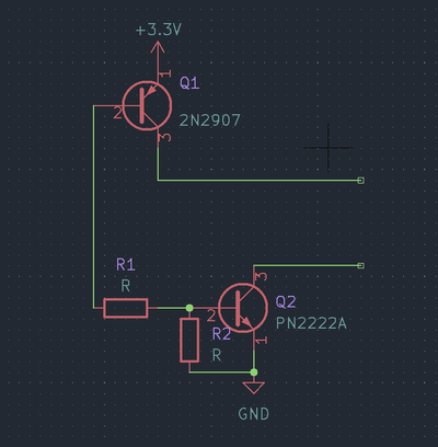Fragment of the keypad circuit