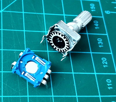 Disassembled rotary encoder